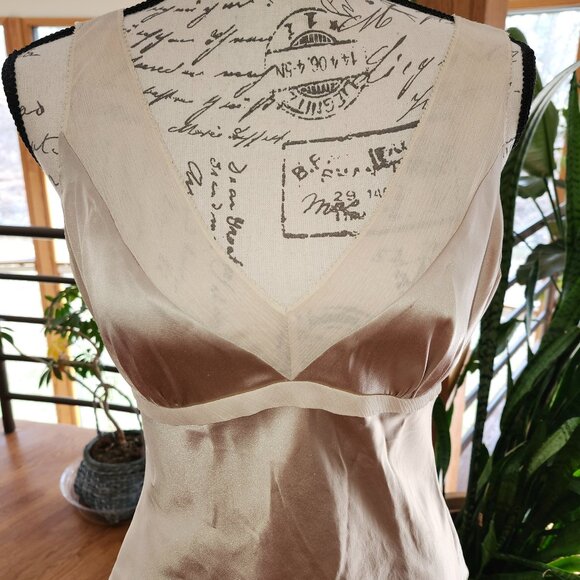 EXPRESS DESIGN STUDIO Shimmery Champaign Colored Fitted Cami - Picture 2 of 8